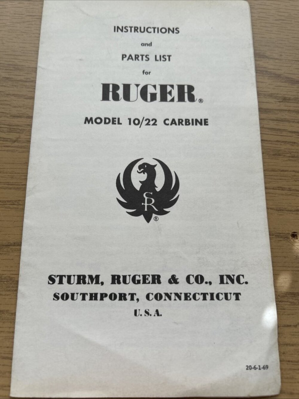 1969 RUGER MODEL 10 / 22 CARBINE